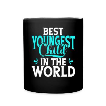 Youngest Child Gift - Full Colour Mug - black - Front