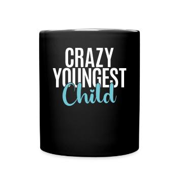Youngest Child Gift - Full Colour Mug - black - Front