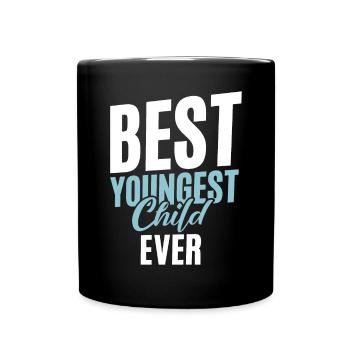 Youngest Child Gift - Full Colour Mug - black - Front