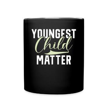Youngest Child Gift - Full Colour Mug - black - Front