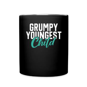 Youngest Child Gift - Full Colour Mug - black - Front
