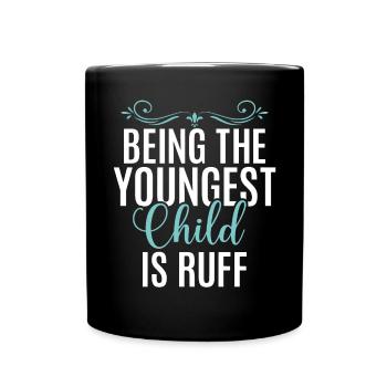 Youngest Child Gift - Full Colour Mug - black - Front