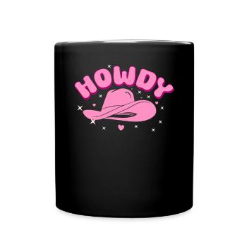 Groovy Howdy Rodeo Pays de l’Ouest Sud - Mug uni - noir - Devant