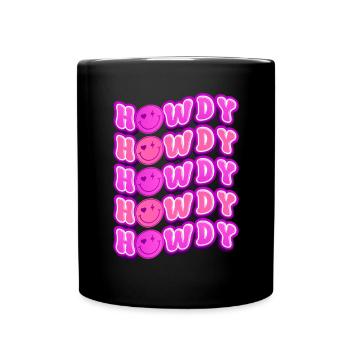 Groovy Howdy Rodeo Pays de l’Ouest Sud - Mug uni - noir - Devant