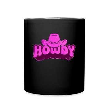 Groovy Howdy Rodeo Pays de l’Ouest Sud - Mug uni - noir - Devant