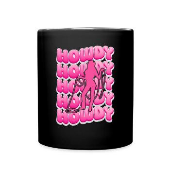 Groovy Howdy Rodeo Pays de l’Ouest Sud - Mug uni - noir - Devant