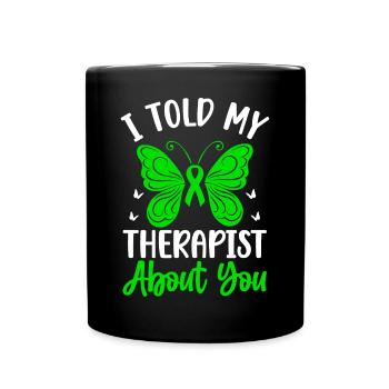 Therapy to sensitize to mental health - Full Colour Mug - black - Front