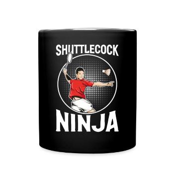 Drôle de joueur de badminton - Mug uni - noir - Devant