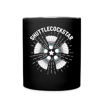 Drôle de joueur de badminton - Mug uni - noir - Devant