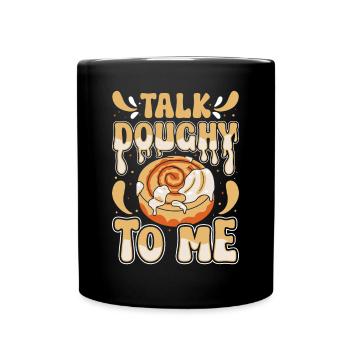 Zimtschnecke Bäcker - Tasse einfarbig - Schwarz - Vorne