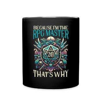 Role Playing Game RPG Master Video Game Gamer - Full Colour Mug - black - Front