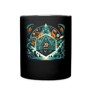Role Playing Game RPG Master Video Game Gamer - Full Colour Mug - black - Front
