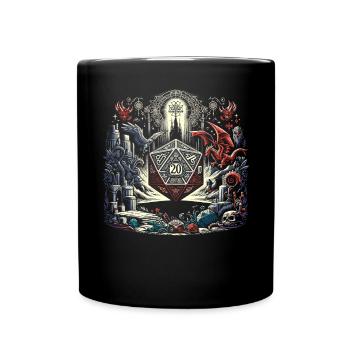 Role Playing Game RPG Master Video Game Gamer - Full Colour Mug - black - Front