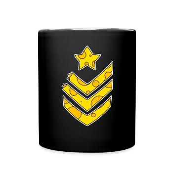 Armee Soldat Lustig Käse Symbol - Tasse einfarbig - Schwarz - Vorne