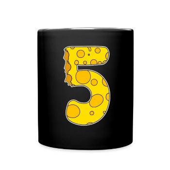 Numéro 5 - Cinq - Mug uni - noir - Devant