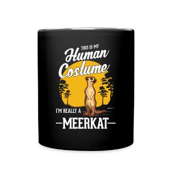 Déguisement Suricate Suricate Halloween - Mug uni - noir - Devant