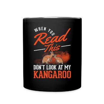 Australian Kangaroo Australia Kangaroo - Full Colour Mug - black - Front