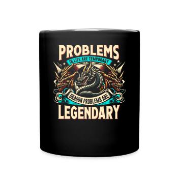 Les problèmes des dragons sont légendaires – Médiéval - Mug uni - noir - Devant