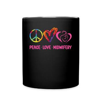 Nurse Midwife Birth Worker Tie Dye - Tasse einfarbig - Schwarz - Vorne