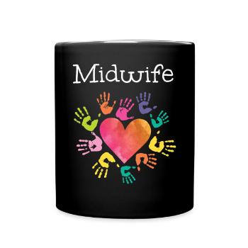 Infirmière Sage-Femme Accoucheuse Coeur - Mug uni - noir - Devant