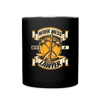 Ne jamais jouer avec un avocat Conseiller juridique Droit - Mug uni - noir - Devant