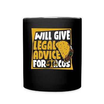 Donnera des conseils juridiques pour les tacos Procureur général - Mug uni - noir - Devant