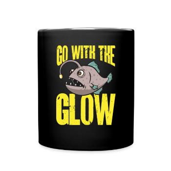 Poisson-grenouille Pêcheur en haute mer Pêcheur à la ligne - Mug uni - noir - Devant