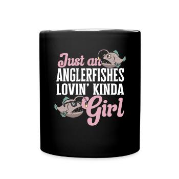Poisson-grenouille Pêcheur en haute mer Pêcheur à la ligne - Mug uni - noir - Devant