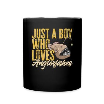 Poisson-grenouille Pêcheur en haute mer Pêcheur à la ligne - Mug uni - noir - Devant