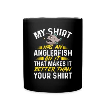 Poisson-grenouille Pêcheur en haute mer Pêcheur à la ligne - Mug uni - noir - Devant
