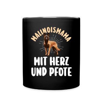 Belgian Shepherd Mom Mother Malinois - Full Colour Mug - black - Front