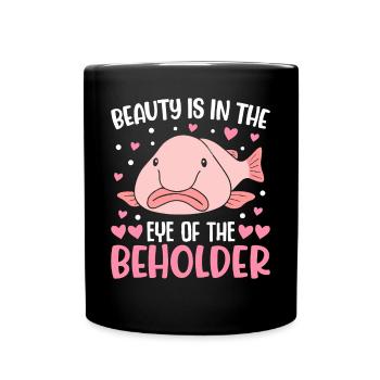 Drôle de poisson-mouche créature marine - Mug uni - noir - Devant