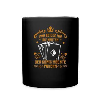Roi du jeu de cartes de poker | Skat - Mug uni - noir - Devant
