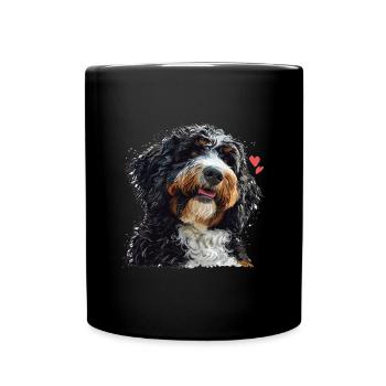 Bernedoodle chien race animal mignon Bernedoodle graphique - Mug uni - noir - Devant