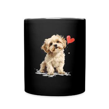 Maltipoo Dog Breed Pet Cute Funny Graphic - Tasse einfarbig - Schwarz - Vorne