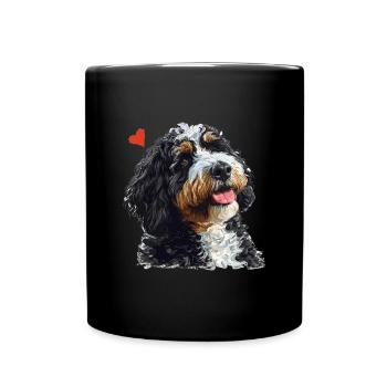 Bernedoodle chien race animal mignon Bernedoodle graphique - Mug uni - noir - Devant