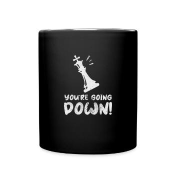 Schach - Tasse einfarbig - Schwarz - Vorne