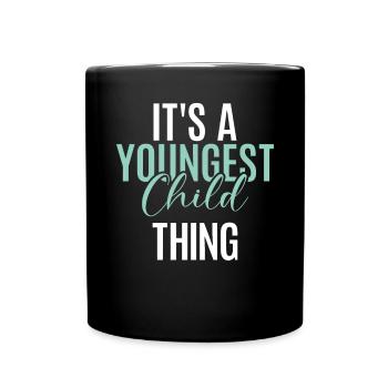 Youngest Child Gift - Full Colour Mug - black - Front