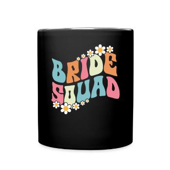 Honorpower Bridesmaid Groovy Bachelor - Full Colour Mug - black - Front