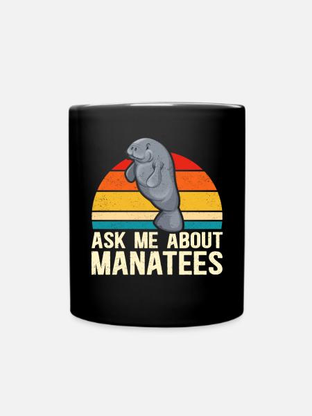 Manati Manatee Rundschwanzseekuh Manatis Geschenk - Tasse einfarbig - Schwarz