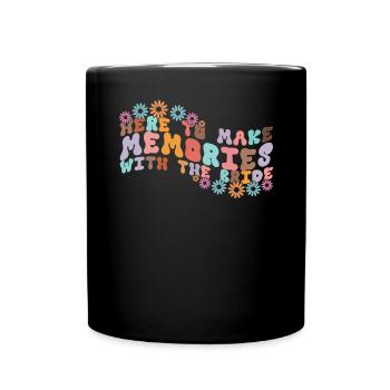 Honorpower Bridesmaid Groovy Bachelor - Full Colour Mug - black - Front