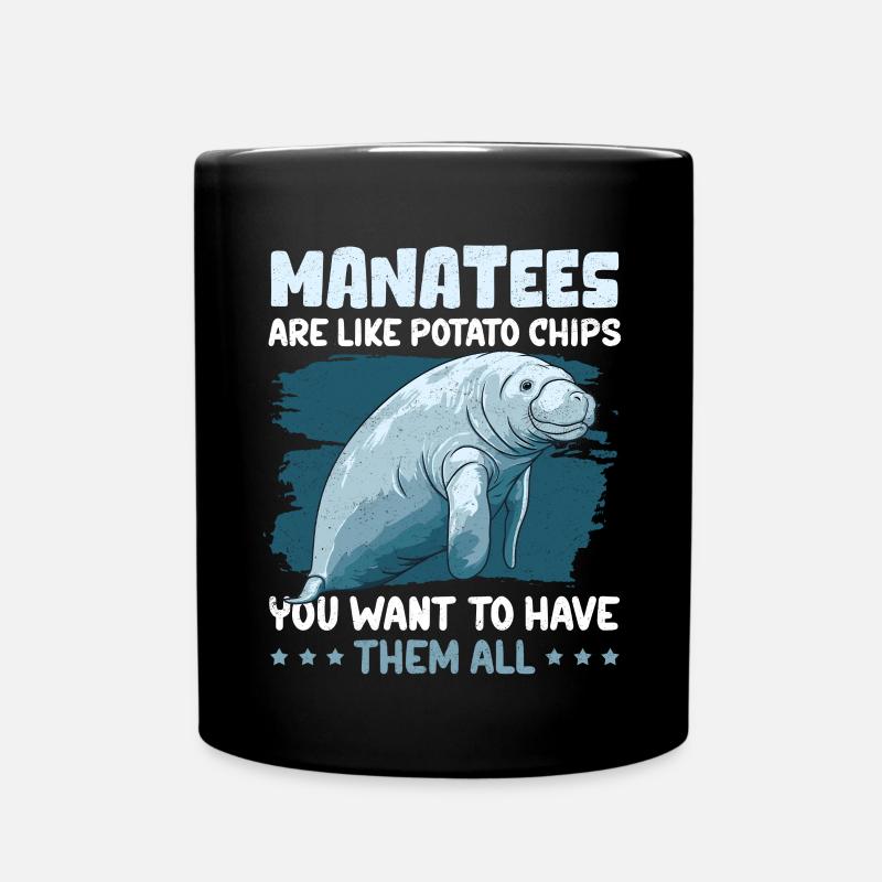 Manati Manatee Seekühe Rundschwanzseekuh Geschenk - Tasse einfarbig - Schwarz