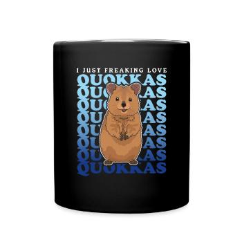 Quokkas Shorttail kangourous Quokka cadeau - Mug uni - noir - Devant