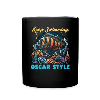 Oscar Fischliebhaber Süßwasser-Aquaristik - Tasse einfarbig - Schwarz - Vorne