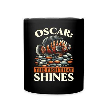 Oscar Fischliebhaber Süßwasser-Aquaristik - Tasse einfarbig - Schwarz - Vorne