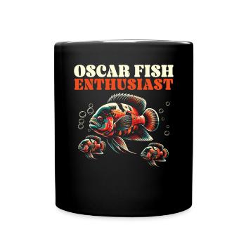 Oscar Fischliebhaber Süßwasser-Aquaristik - Tasse einfarbig - Schwarz - Vorne