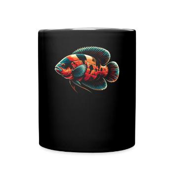Oscar Fischliebhaber Süßwasser-Aquaristik - Tasse einfarbig - Schwarz - Vorne