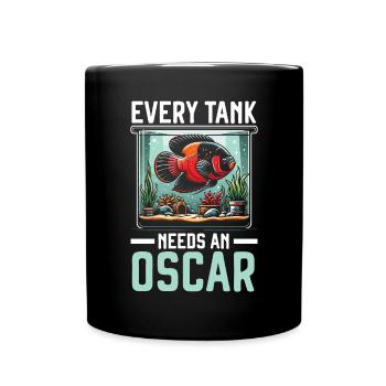 Oscar Fischliebhaber Süßwasser-Aquaristik - Tasse einfarbig - Schwarz - Vorne