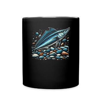 Wahoo Fish Catcher Fisher Pêcheur Pêche - Mug uni - noir - Devant