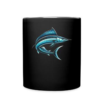 Wahoo Fish Catcher Fisher Pêcheur Pêche - Mug uni - noir - Devant